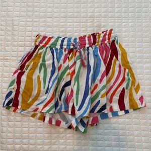 Boden Multicolor Zebra Print High Waist Shorts